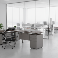 Bureau de direction moderne en bois massif de luxe avec design modulaire et couleurs personnalisables pour un usage professionnel