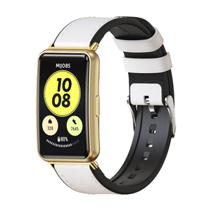 Bracelet de montre intelligente en caoutchouc silicone, boîtier de bracelet en cuir de Sport pour <span class=keywords><strong>huawei</strong></span> Watch fit <span class=keywords><strong>Band</strong></span> Strap hommes <span class=keywords><strong>2022</strong></span> - Product Image 6