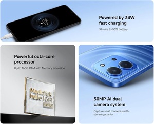 สมาร์ตโฟน <span class=keywords><strong>Xiaomi</strong></span> <span class=keywords><strong>redmi</strong></span> 15C รุ่นทั่วโลกขนาด8/256 GB หน้าจอ6.9นิ้ว120Hz MediaTek Helio 6000 mAh โทรศัพท์มือถือ - Product Image 5