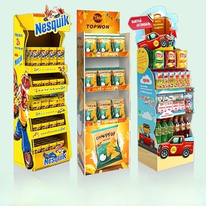 Tùy chỉnh siêu thị sóng các tông sàn hiển thị đứng Cookie hạt kẹo Snack sô cô la Khoai Tây Chip hiển thị đứng - Product Image 3