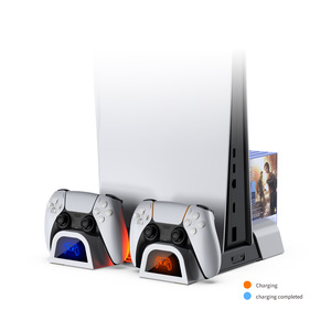 PS5 Slim Cooling Dock With Disc <b>Holder</b> And <b>Controller</b> Charger TP5-3536B - Product Image 4