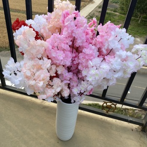 Fleurs <span class=keywords><strong>de</strong></span> <span class=keywords><strong>Cerisier</strong></span> Artificielles Encryptées <span class=keywords><strong>de</strong></span> Haute Qualité pour Décoration <span class=keywords><strong>de</strong></span> Jardin, Fleurs <span class=keywords><strong>de</strong></span> <span class=keywords><strong>Cerisier</strong></span> Faits Main avec Fleurs <span class=keywords><strong>de</strong></span> <span class=keywords><strong>Cerisier</strong></span> Artificielles - Product Image 1