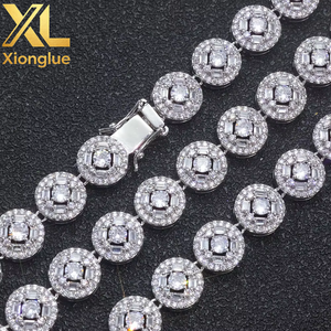 European American Fashion Versatile Zircon Cuban <b>Chain</b> Necklace for Unisex 18K Gold Plated <b>Copper</b> 18 Inches Cool Street Style - Product Image 4