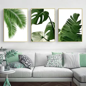 Groene Tropische Bladeren Muur Decor Planten Nordic Posters En Prints Pictures Wall Art Blad Schilderen