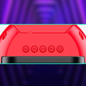 Kk-3204 <b>Bluetooth</b> Speaker 2x5W With Fm Radio Usb Sd <b>Card</b> Red Portable - Product Image 4