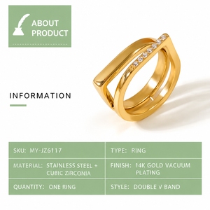 Geometric <b>Gold</b> Plated <b>Cocktail</b> <b>Rings</b> For Women Modern Alloy Fashion Statement Jewelry Party Daily Wear - Product Image 2