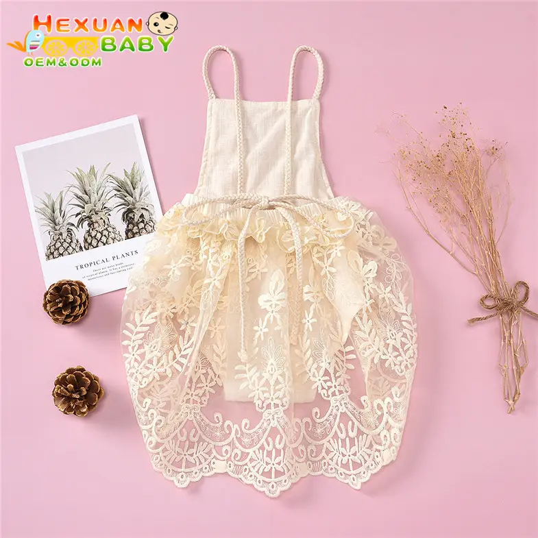 Cute flower lace girls princess frocks simple new designs party children clothes evening party tutu dresses
