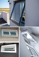 Fenêtres à battants fixes en alliage d'aluminium, design horizontal à persiennes, insonorisées, isolantes thermiquement, en fibre de verre, design européen, vente en gros