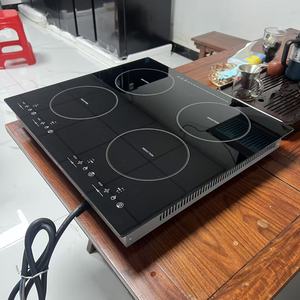 Placa de Inducción de Sobremesa con 4/5/6 Zonas de Cocción, Integrada, Negra, Táctil, 2000W*4, 220V, 50/60hz - Product Image 5