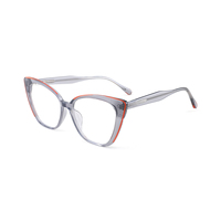 Monture de lunettes transparente œil de chat unisexe, durable, colorée, pour la lecture, lunettes optiques tendance en acétate