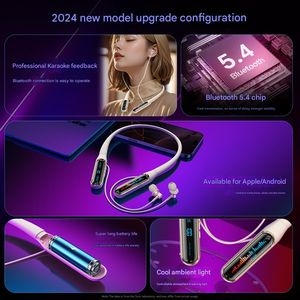 Auriculares para el cuello Auriculares inalámbricos Auriculares para aeropuerto Auriculares intrauditivos deportivos impermeables Banda para el cuello Auriculares inalámbricos Tws Cuello - Product Image 3