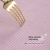 Tissu en velours côtelé teint 100 % polyester, tricoté chaîne, épaissi, imperméable, pour vêtements, coussins, lits pour animaux, canapés et textiles – Vente en gros