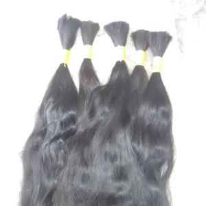 Unprocessed Raw Hairs.12A Soft and Smooth Bulk Indian Hair.Cuticle Alainged Remy Hairs. - Product Image 1