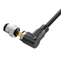 Câble industriel M12 à code A, 5 broches, en cuivre, mâle, coudé, connexion fil ouvert pour capteur/actionneur PLC E/S