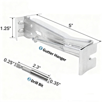 Support de suspension de gouttière rapide anti-corrosion moderne en alliage d'aluminium de 5 pouces