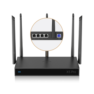 AweSeed X5 Pro Router industriale <span class=keywords><strong>wi</strong></span>-<span class=keywords><strong>fi</strong></span> 6 AX3000, Dual WAN Gigabit, 5 antenne esterne, rete remota, gestione Cloud - Product Image 2