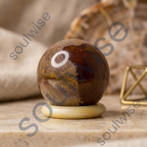 Esfera de Madera con Piedra Preciosa Natural, Cristal Pulido y Redondo, Decoración Hecha a Mano para el Hogar y la Oficina - Product Image 3