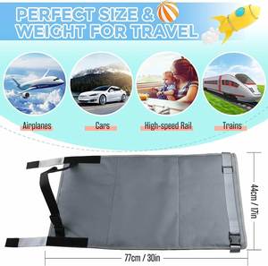 Portable Travel Airplane Seat Extender Leg Rest Kids Travel Bed with Baby Pedals <b>Hammock</b> Foot Rest for Children - Product Image 4