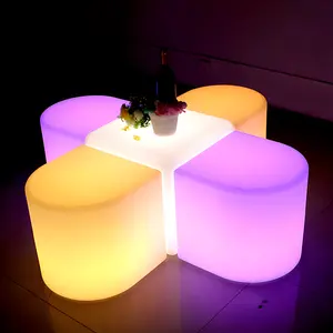 Moderno luz de assoalho para ambientes internos e externos, mini cadeira com luz para festas, barra de luz LED com mudança de cor para boate