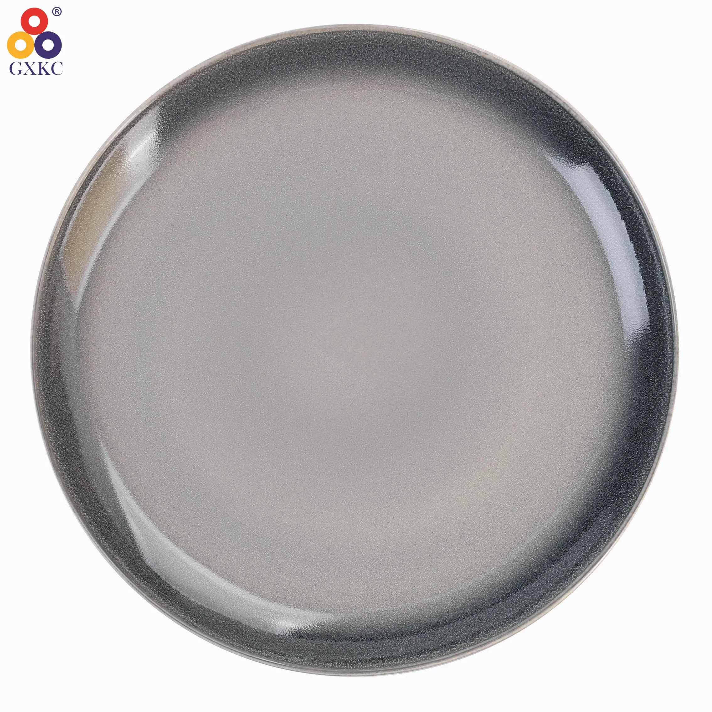 Juego de vajilla de cerámica de cena gris oscuro con esmalte reactivo completo de estilo europeo Sanhuan a la venta
