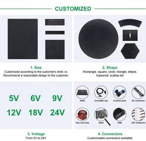 Panel Solar Pequeño de 5w 10w 20w 30w 40w 50w 60w, <span class=keywords><strong>Kit</strong></span> de Panel Solar de 5v <span class=keywords><strong>12v</strong></span> 18v, Módulo Solar Flexible con Puerto USB-C Fotovoltaico - Product Image 2