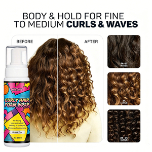 Mousse coiffante naturelle à tenue forte sans alcool pour boucles, <span class=keywords><strong>anti</strong></span>-frisottis, hydratante, brillante et longue durée, marque privée - Product Image 6