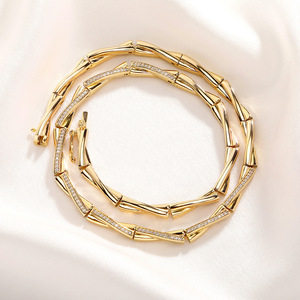 Nuevo Collar Deportivo Delgado con Eslabones de Cobre y Circonita, Cadena de Moda Simple, Joyería Unisex Personalizada al por Mayor - Product Image 3