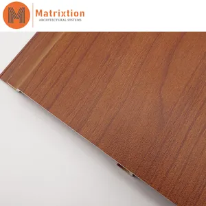 Revestimiento de pared de aluminio y madera de alto rendimiento, paneles de pared de metal exterior