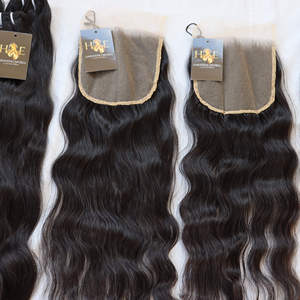 Vente en gros de cheveux vierges bruts 4x4 5x5 6x6 7x7 Cheveux vierges Hd à cuticule alignée 13x413x6 Cheveux Hd à lacet frontal avec faisceaux de cheveux - Product Image 4