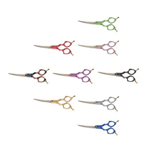 Hôn Loạt 6 Inch Chuyên Nghiệp Cắt Tóc Tóc Kéo Chuyên Nghiệp 6.5 Tóc Kéo Cong Kéo Vật Nuôi Chải Chuốt Cắt Kéo - Product Image 1