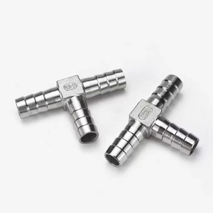Edelstahls ch lauch Barb 3-Wege-T-Stück T-Form Stacheldraht 1/2 Zoll Union Home Brew Fitting - Product Image 3