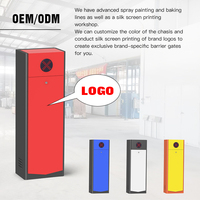 Barrera de Acceso de Brazo Móvil HCW de Acero Laminado en Frío Galvanizado y con Recubrimiento en Polvo IP44 de 3 Motores con Sensor de Seguridad y Control Remoto para Abrir y Cerrar