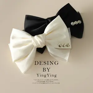 Mylulu yiwu custom Hot Selling High Quality Luxury Hair Accessories Ribbon Designer Hair Bows Hairpins for Kids Big Bow Clip for Women