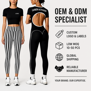 Combinaison de yoga amincissante sans coutures pour femme, col en U, manches courtes, taille haute, dos évidé, tenue de fitness - Product Image 4