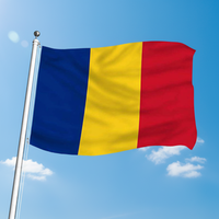 Drapeau Aozhan Chad 3x5 pieds en polyester 100D avec deux œillets métalliques, couleurs vives