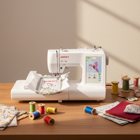Machine à coudre domestique et industrielle multifonction intégrée pour broderie, tête simple, neuve et d'occasion, avec 96 motifs