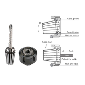 Pinces ER32 <span class=keywords><strong>de</strong></span> 1 mm à 20 mm, jeu <span class=keywords><strong>de</strong></span> pinces <span class=keywords><strong>de</strong></span> haute <span class=keywords><strong>précision</strong></span> pour fraiseuse, tour, moteur <span class=keywords><strong>de</strong></span> broche 4,5 kW 6 kW utilisant une pince à ressort ER32 - Product Image 5