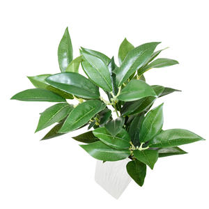 Feuilles <span class=keywords><strong>de</strong></span> <span class=keywords><strong>Laurier</strong></span> Artificielles au Toucher Réel, Branche, <span class=keywords><strong>Tige</strong></span>, Plante Végétale pour Mariage, Fête, Décoration <span class=keywords><strong>de</strong></span> Table à Domicile, Décoration Extérieure, Feuilles <span class=keywords><strong>de</strong></span> Ficus - Product Image 3