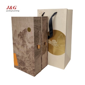 Custom 6 Pack Corrugated Cardboard Wine Box Portable Handle Corrugated Beer <strong>Drinking</strong> Box Paper Packaging - Product Image 2