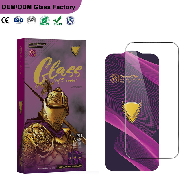 9H OG Anti-static 9H 2.5D Tempered Glass Screen Protector Dust Adsorption Prevention for iPhone 12/13/14/15/16/17 Pro Max