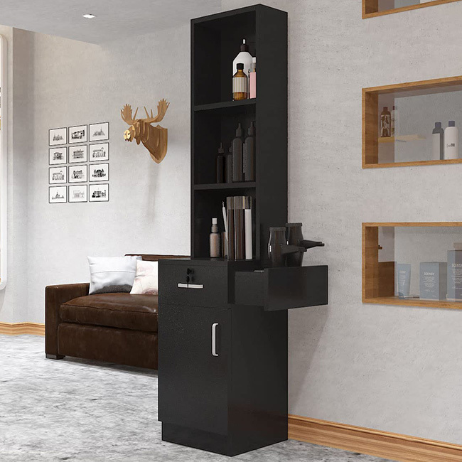 Salon Furniture Set Barber Wood Storage Cabinet Wood Bathroom