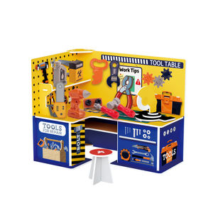 Banc d'atelier pour enfants, boîte à outils, puzzle 3D en carton, jouets faits main à assembler soi-même avec ensembles d'outils pour garçons, nouveaux <span class=keywords><strong>jeux</strong></span> de réflexion, vente en gros - Product Image 1