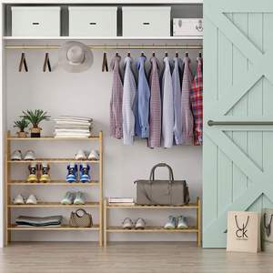 Zapatero de 2 Niveles de Bambú para Entrada, Pasillo o Baño - Product Image 3