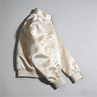Veste bomber en nylon satiné avec logo personnalisé OEM, veste de mode pour hommes, coupe-vent léger, veste décontractée pour hommes