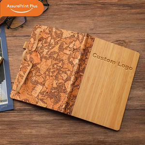 Carnet A5 écologique en bambou et liège, couverture rigide, logo personnalisé en relief, reliure cousue, couleur personnalisée, agenda professionnel - Product Image 3