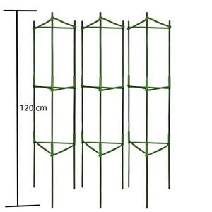 Treillis de jardin multifonctionnel en acier à revêtement vert déformable Plantes Légumes Grimpants Support triangulaire en fer - Product Image 2