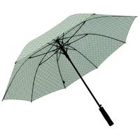 Parapluie de golf de luxe K-Design minimaliste à motif quadrillé céladon, 27 pouces, 8 baleines, coupe-vent, grande baldaquin, armature en fibre de verre, idéal pour cadeau personnalisé