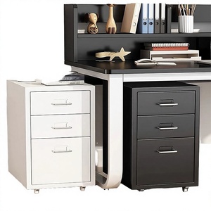 Modern Small Office Chinese Steel <b>Filing</b> <b>Cabinets</b> & Bedside -Tables with 3 Drawers and Lock <b>for</b> Commercial Use on <b>Sale</b> - Product Image 3