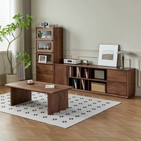 Meuble TV moderne en grain de noyer, console multimédia économique, design épuré, meuble de salon, direct usine