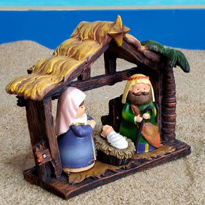 KOMI Vendita Calda di Statuette in Resina della Natività di Gesù, Presepe Familiare con Figure in Sabbia - Product Image 3